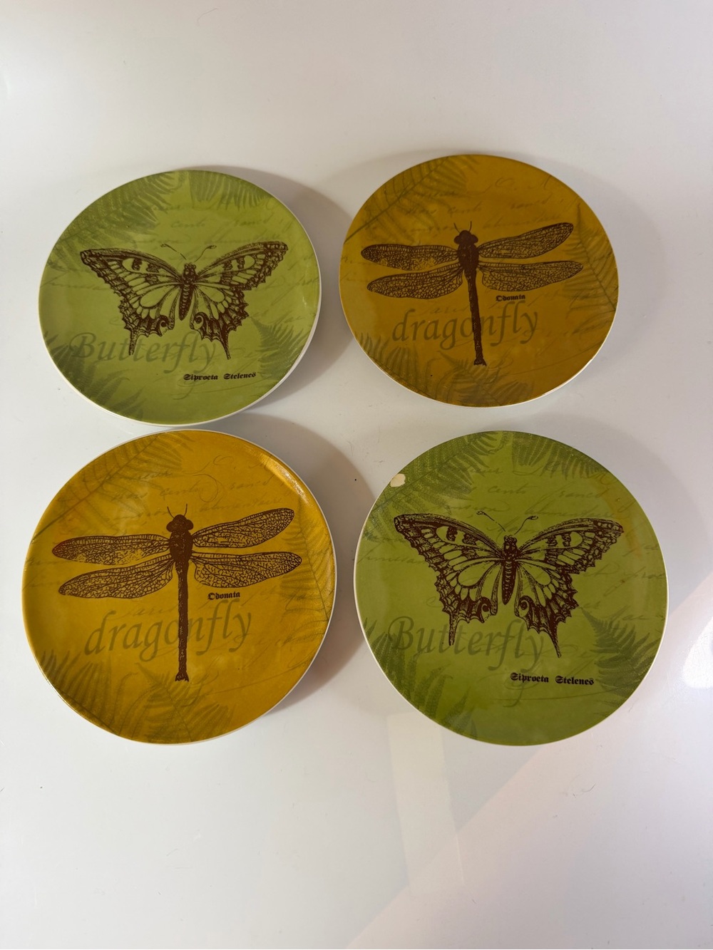 4 Cracker Barrel “Life is a Garden” snack plates